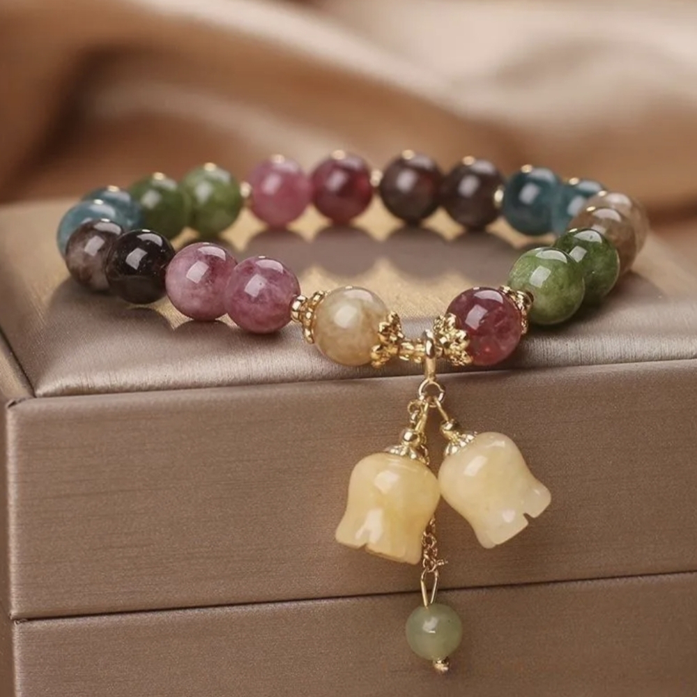 Tourmaline Bracelet Natural Stone Gemstone Chakra Jewelry